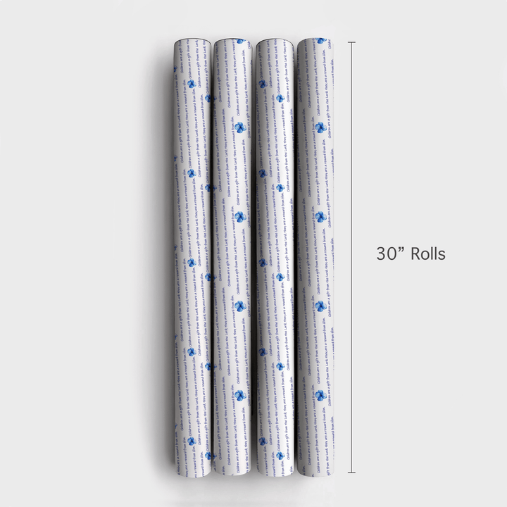A Gift in Blue - Wrapping Paper - Aspen & Arlo