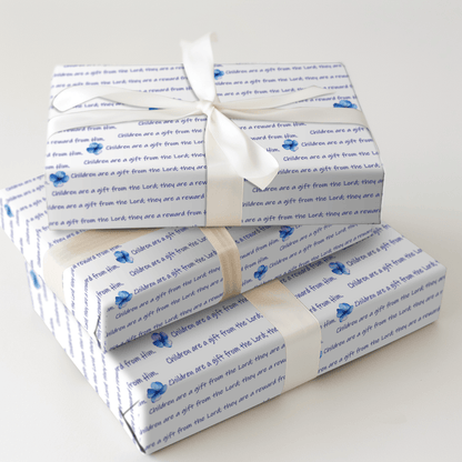 A Gift in Blue - Wrapping Paper - Aspen & Arlo