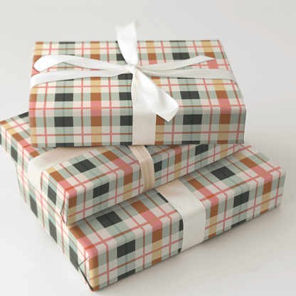 Scotty's Checkered Charm - Wrapping Paper - Aspen & Arlo