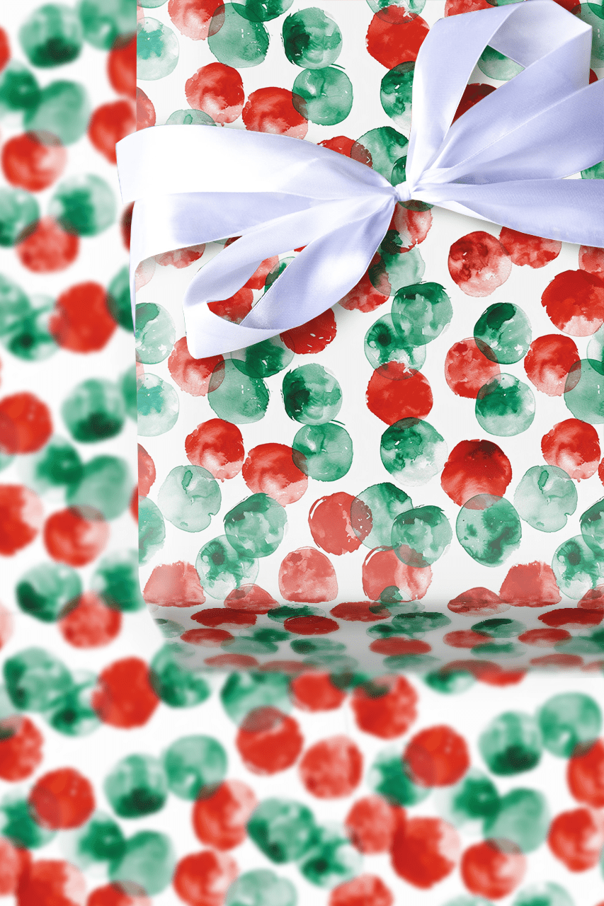 Santa Spots - Wrapping Paper - Aspen & Arlo