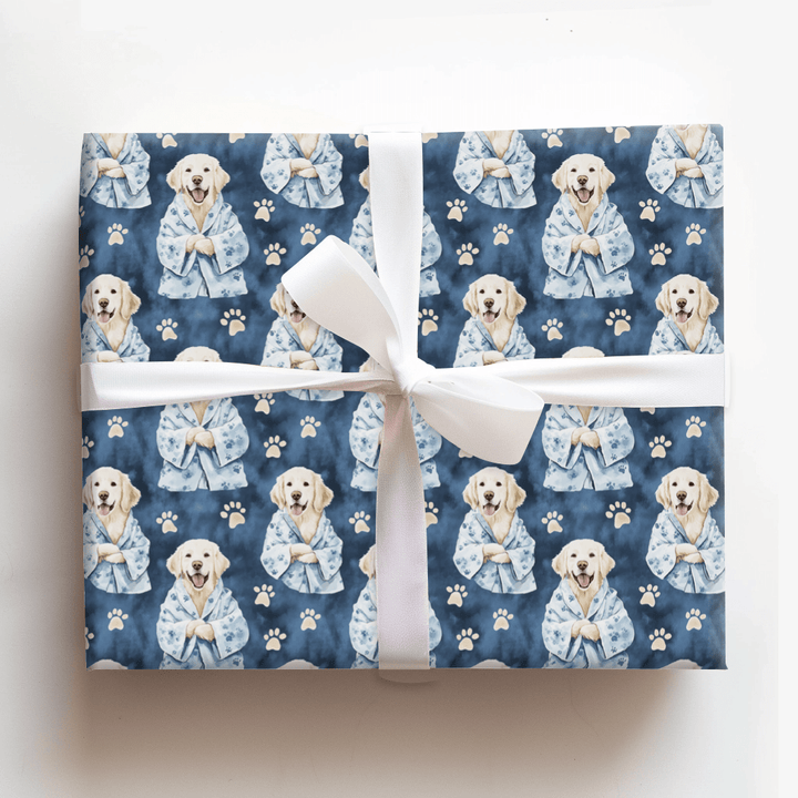 Spa Day with the White Goldens - Wrapping Paper - Aspen & Arlo