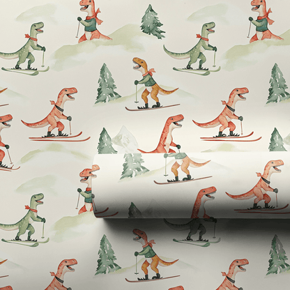 Ski Rex - Wrapping Paper - Aspen & Arlo