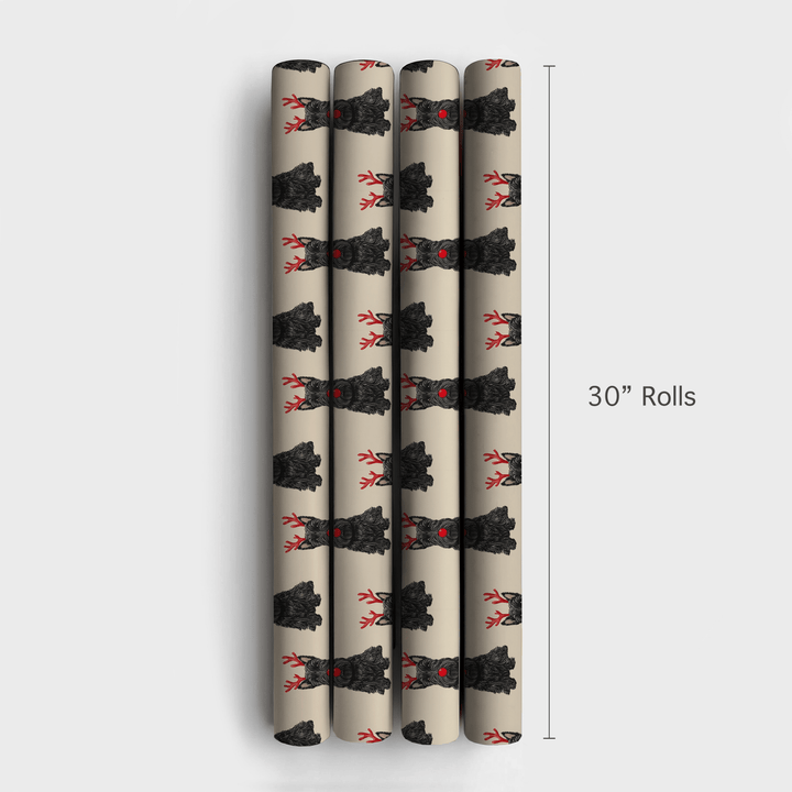 Rudolph the Scottish Terrier - Wrapping Paper - Aspen & Arlo