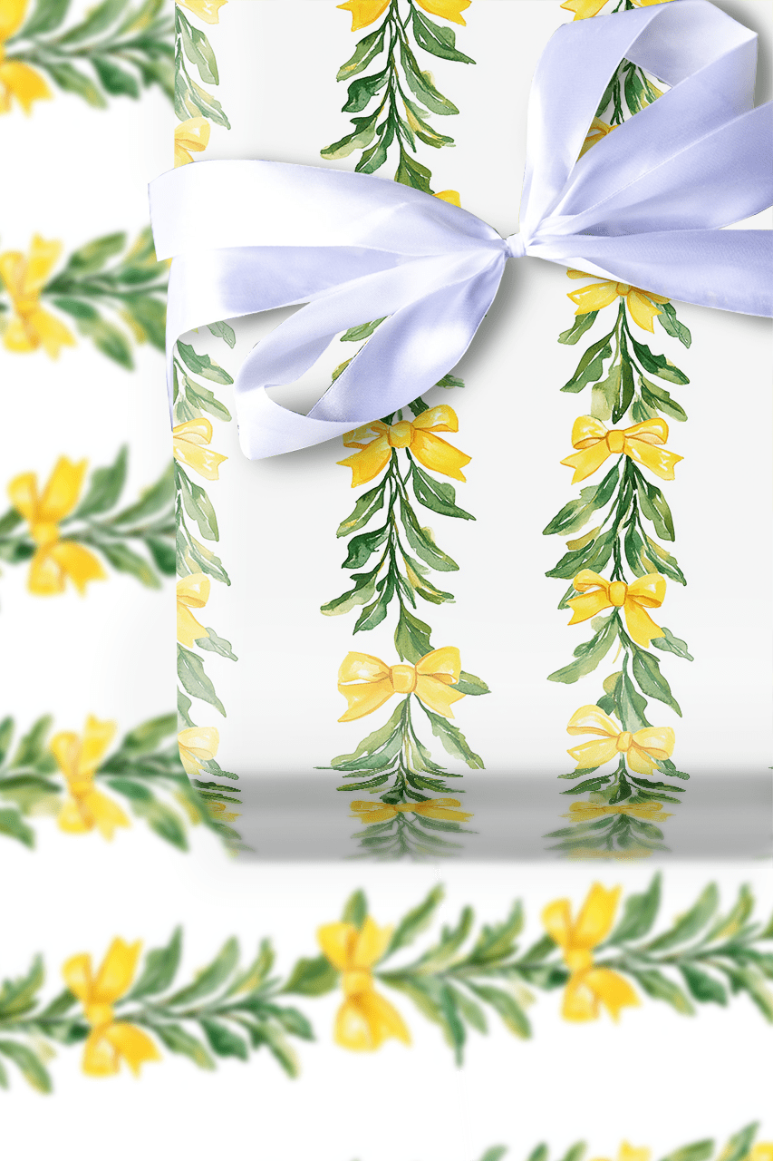 Golden Garland - Wrapping Paper - Aspen & Arlo
