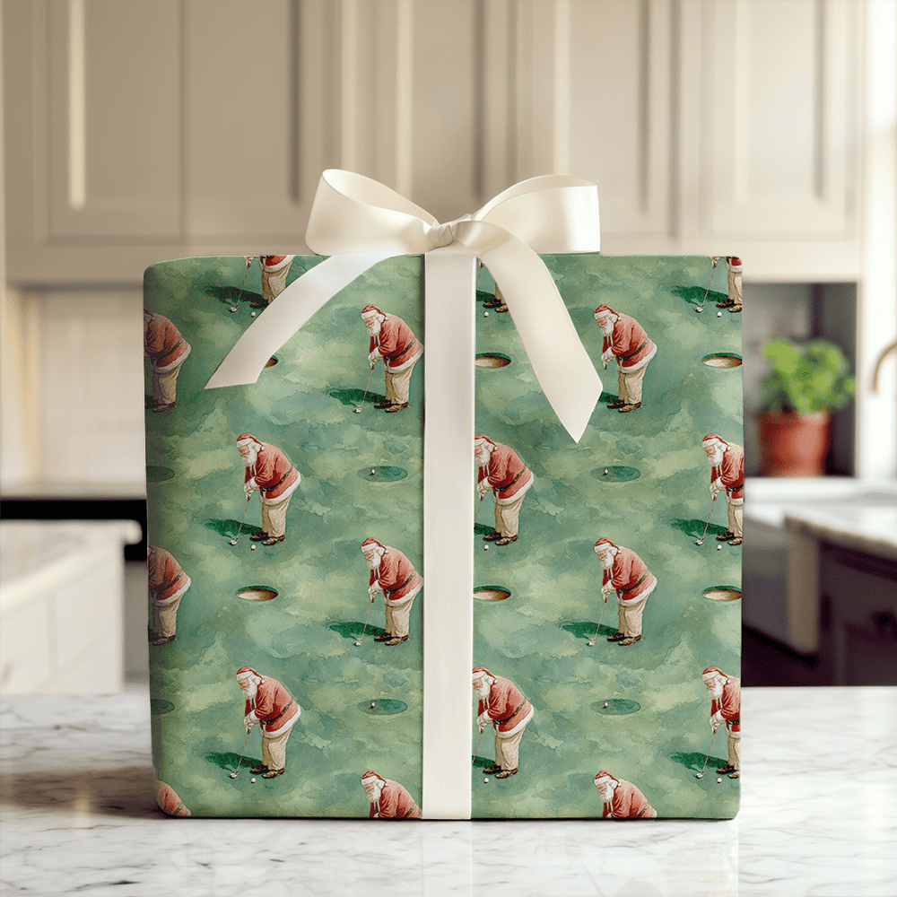 Santa’s 18 Holes - Wrapping Paper - Aspen & Arlo