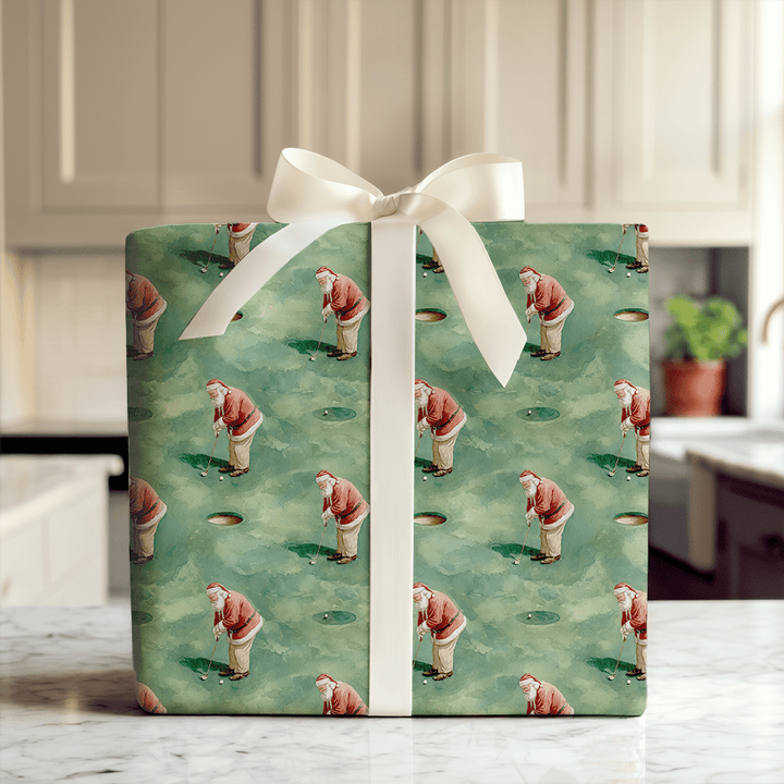 Santa’s 18 Holes - Wrapping Paper - Aspen & Arlo