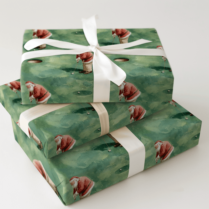 Santa’s 18 Holes - Wrapping Paper - Aspen & Arlo