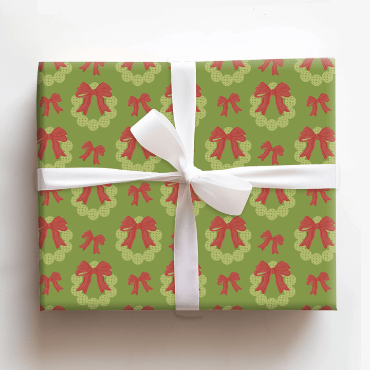Pickleball Holly Ring - Wrapping Paper - Aspen & Arlo