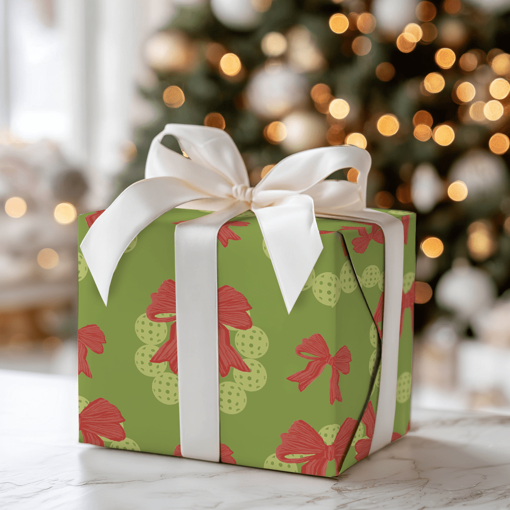 Pickleball Holly Ring - Wrapping Paper - Aspen & Arlo