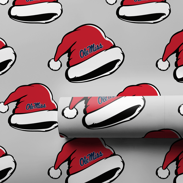 Ole Miss Santa Cap - Wrapping Paper - Aspen & Arlo