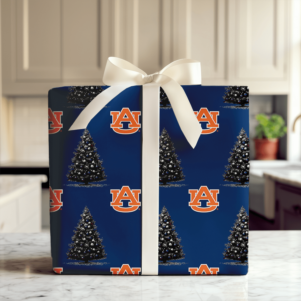 Blue & Orange Spruce - Wrapping Paper - Aspen & Arlo
