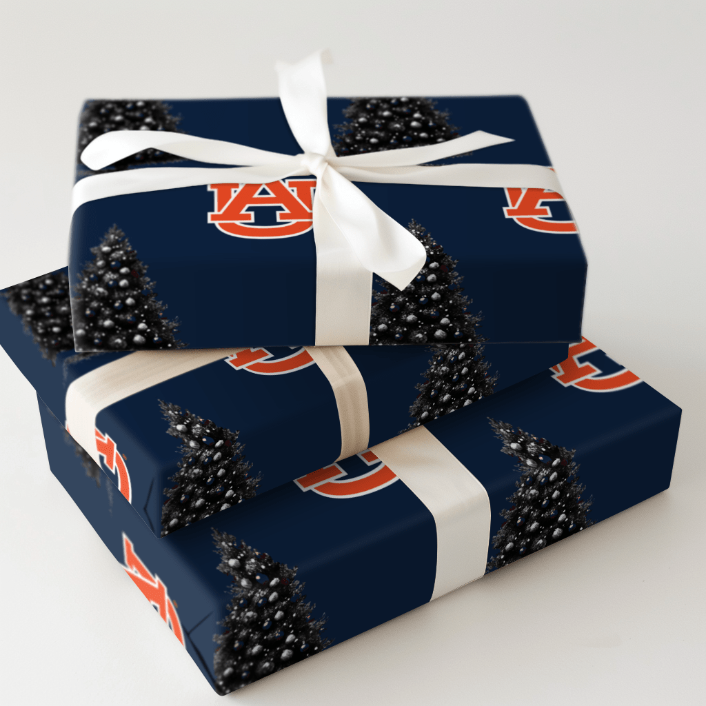 Blue & Orange Spruce - Wrapping Paper - Aspen & Arlo