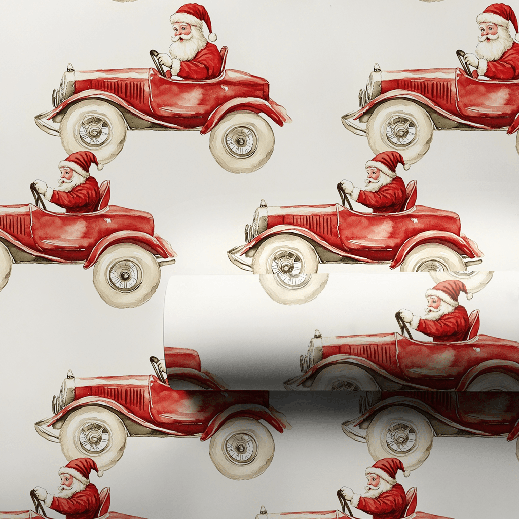Sleigh Car - Wrapping Paper - Aspen & Arlo