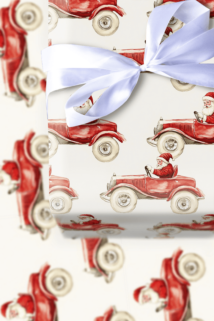 Sleigh Car - Wrapping Paper - Aspen & Arlo