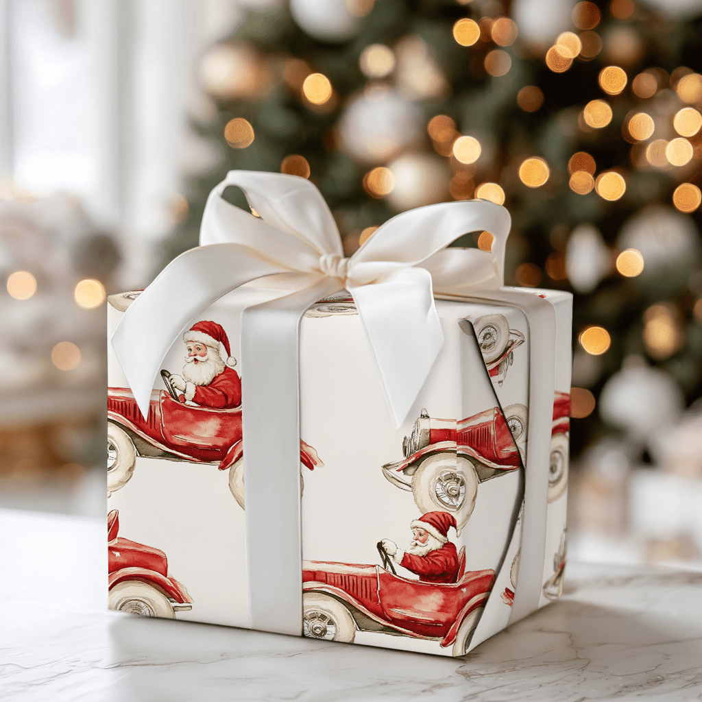 Sleigh Car - Wrapping Paper - Aspen & Arlo