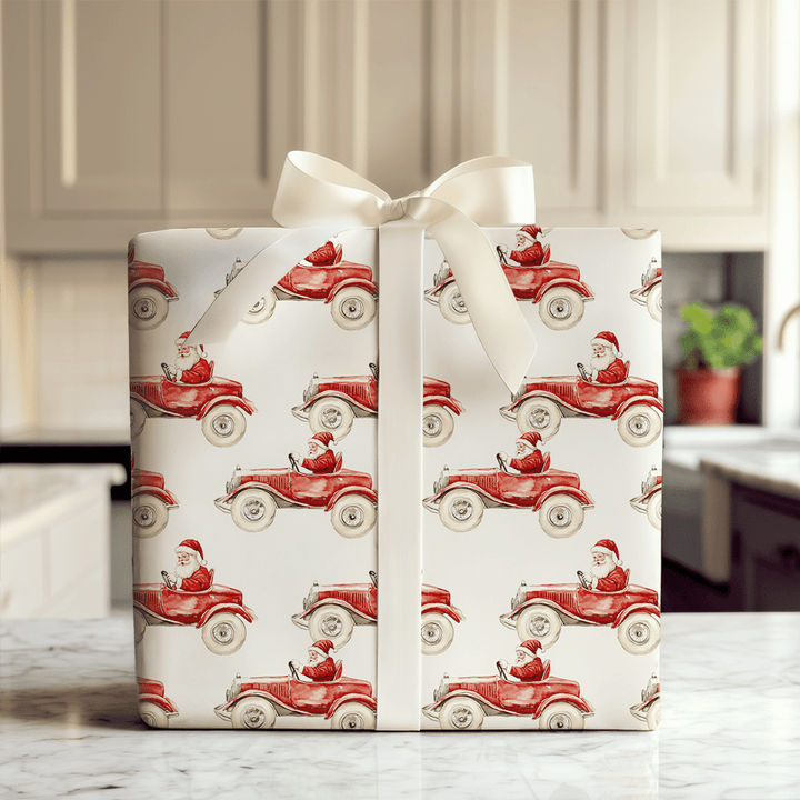 Sleigh Car - Wrapping Paper - Aspen & Arlo
