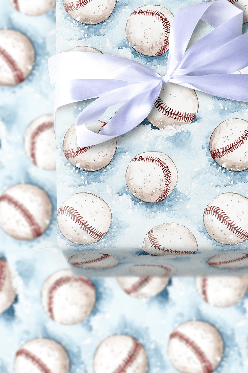 Snowing Strike Outs - Wrapping Paper - Aspen & Arlo