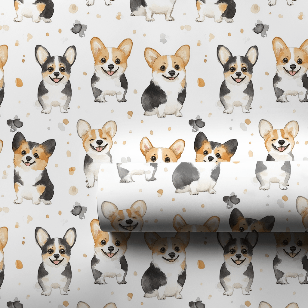 Corgi Love - Wrapping Paper - Aspen & Arlo