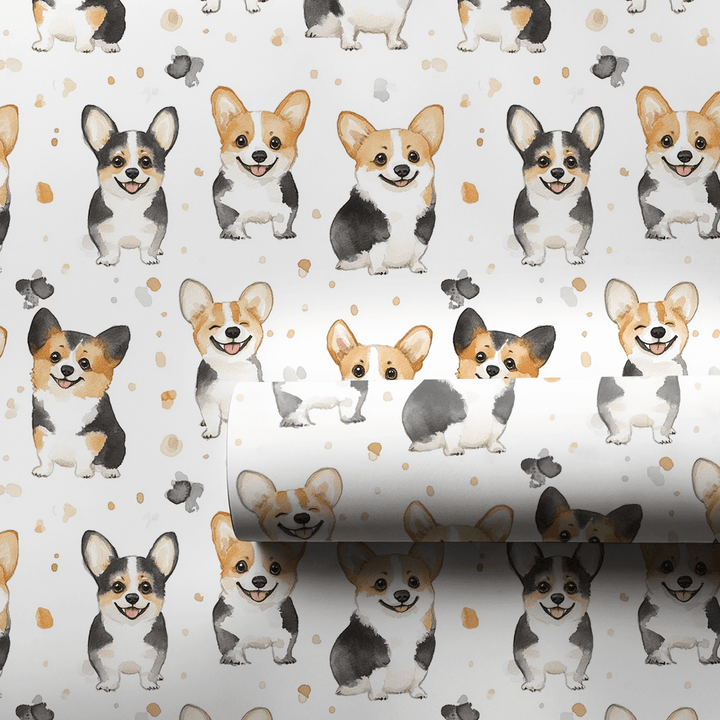 Corgi Love - Wrapping Paper - Aspen & Arlo