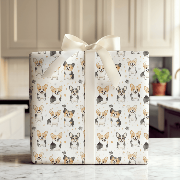Corgi Love - Wrapping Paper - Aspen & Arlo