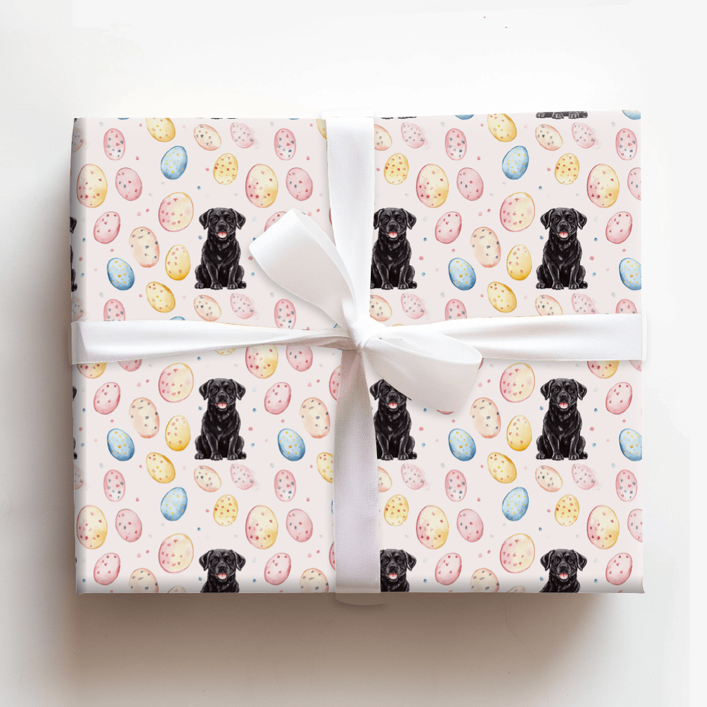 Easter Eggs with the Black Lab - Wrapping Paper - Aspen & Arlo