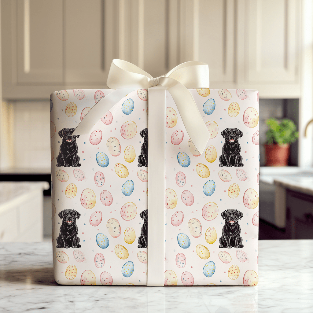 Easter Eggs with the Black Lab - Wrapping Paper - Aspen & Arlo