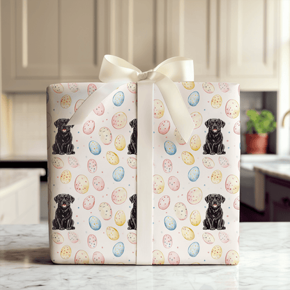 Easter Eggs with the Black Lab - Wrapping Paper - Aspen & Arlo