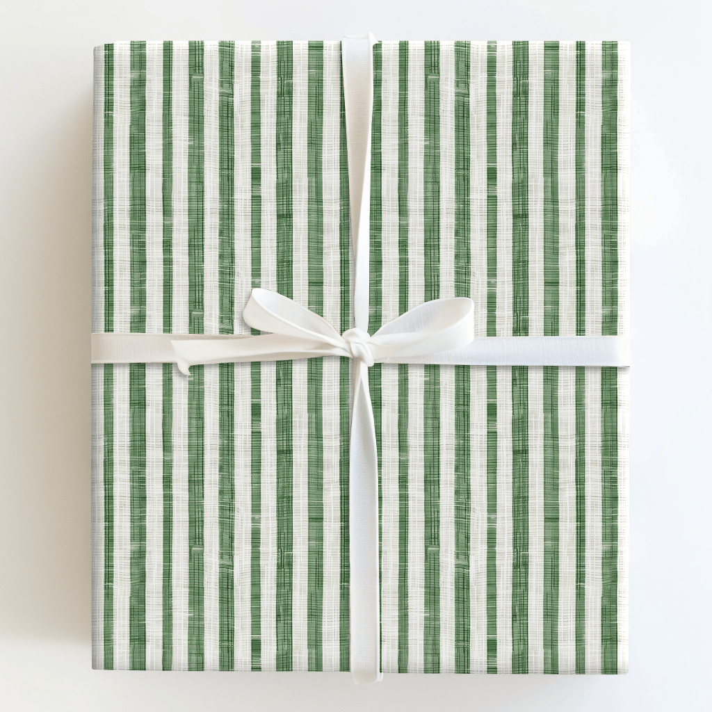 Sage Stripes - Wrapping Paper - Aspen & Arlo