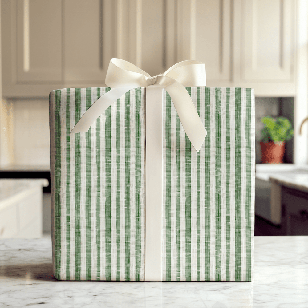 Sage Stripes - Wrapping Paper - Aspen & Arlo