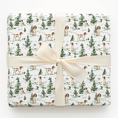 Snow Day for English Setters - Wrapping Paper - Aspen & Arlo