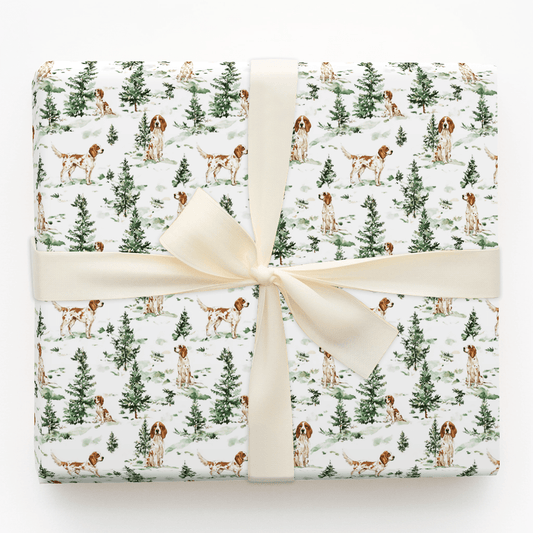 Snow Day for English Setters - Wrapping Paper - Aspen & Arlo