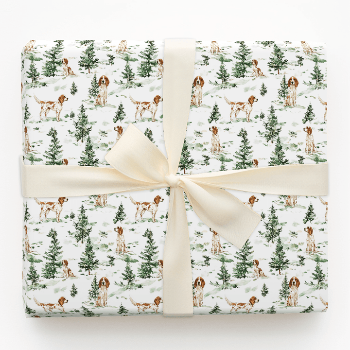 Snow Day for English Setters - Wrapping Paper - Aspen & Arlo