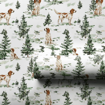 Snow Day for English Setters - Wrapping Paper - Aspen & Arlo