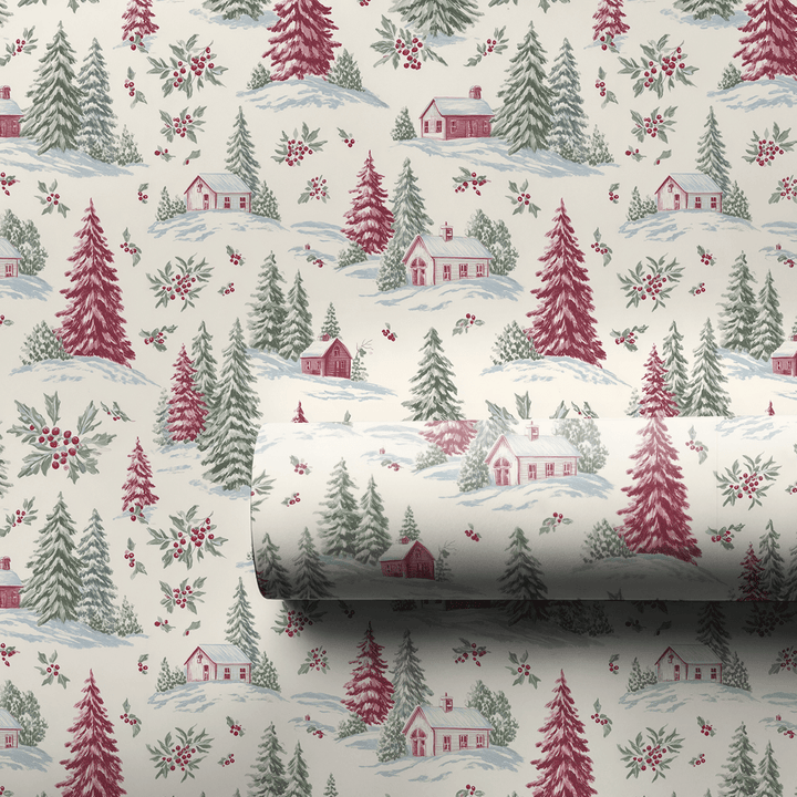 Silent Night Village - Wrapping Paper - Aspen & Arlo