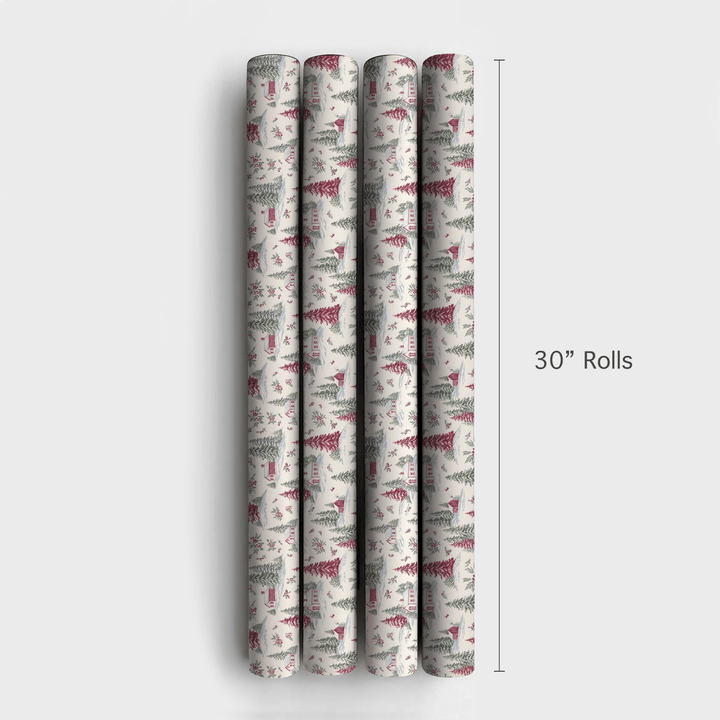 Silent Night Village - Wrapping Paper - Aspen & Arlo