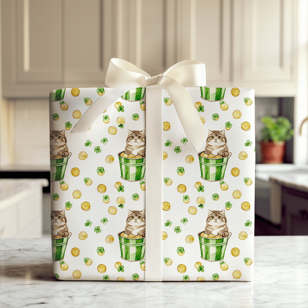 Golden with the Scottish Fold - Wrapping Paper - Aspen & Arlo