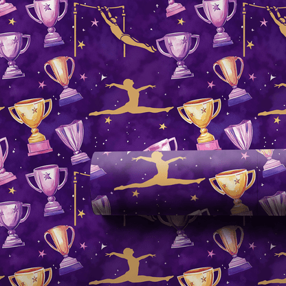 Plum Leap and Swing - Wrapping Paper - Aspen & Arlo