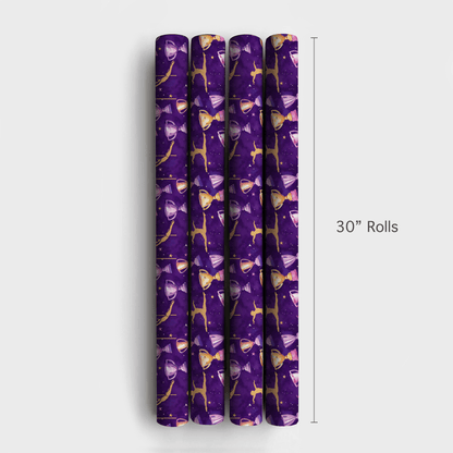 Plum Leap and Swing - Wrapping Paper - Aspen & Arlo