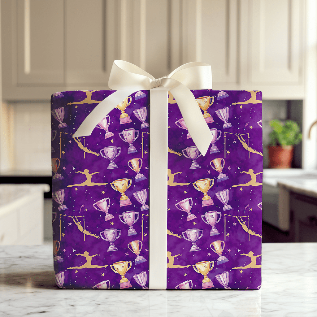 Plum Leap and Swing - Wrapping Paper - Aspen & Arlo