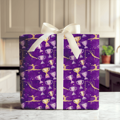 Plum Leap and Swing - Wrapping Paper - Aspen & Arlo