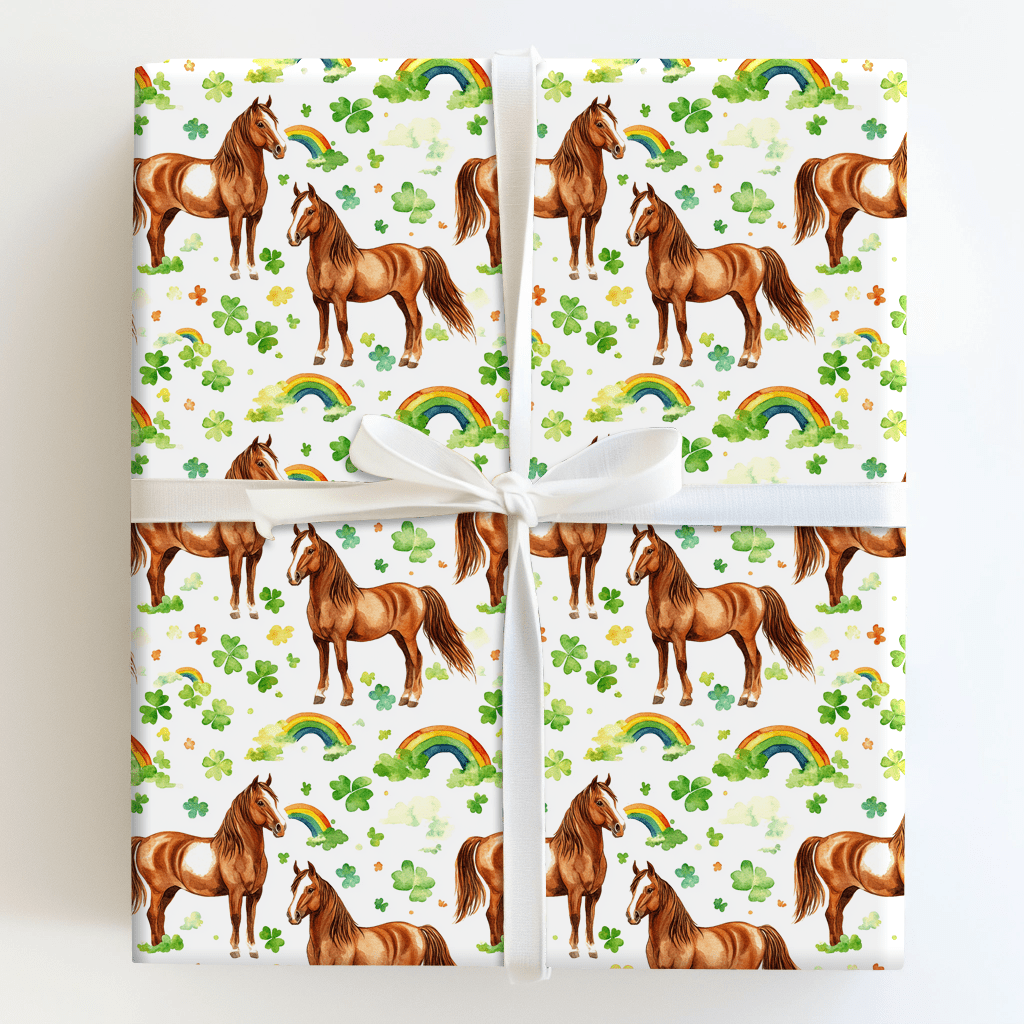 Rainbows with the American Quarter Horse - Wrapping Paper - Aspen & Arlo