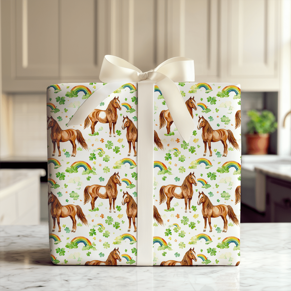 Rainbows with the American Quarter Horse - Wrapping Paper - Aspen & Arlo