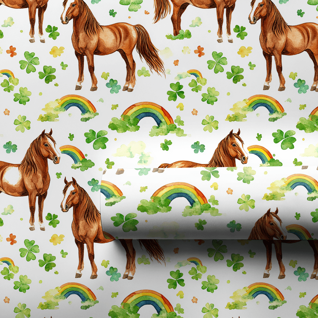 Rainbows with the American Quarter Horse - Wrapping Paper - Aspen & Arlo