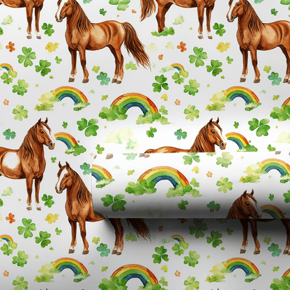 Rainbows with the American Quarter Horse - Wrapping Paper - Aspen & Arlo