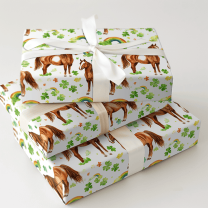 Rainbows with the American Quarter Horse - Wrapping Paper - Aspen & Arlo