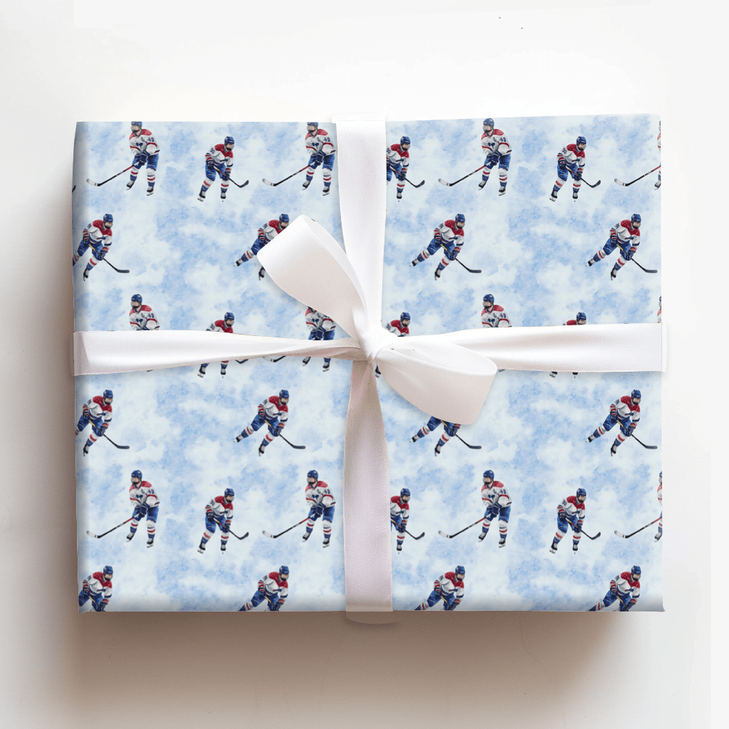 Frozen Faceoff - Wrapping Paper - Aspen & Arlo