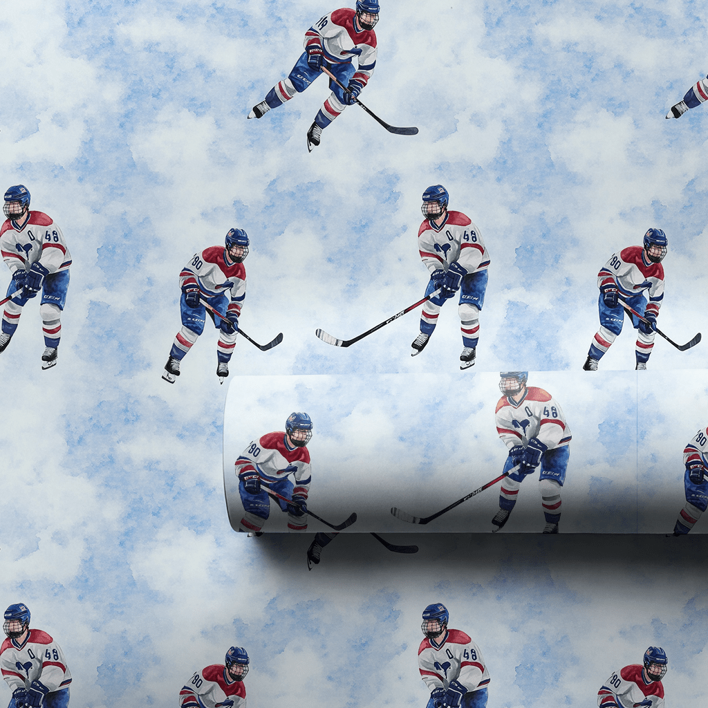 Frozen Faceoff - Wrapping Paper - Aspen & Arlo