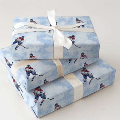 Frozen Faceoff - Wrapping Paper - Aspen & Arlo