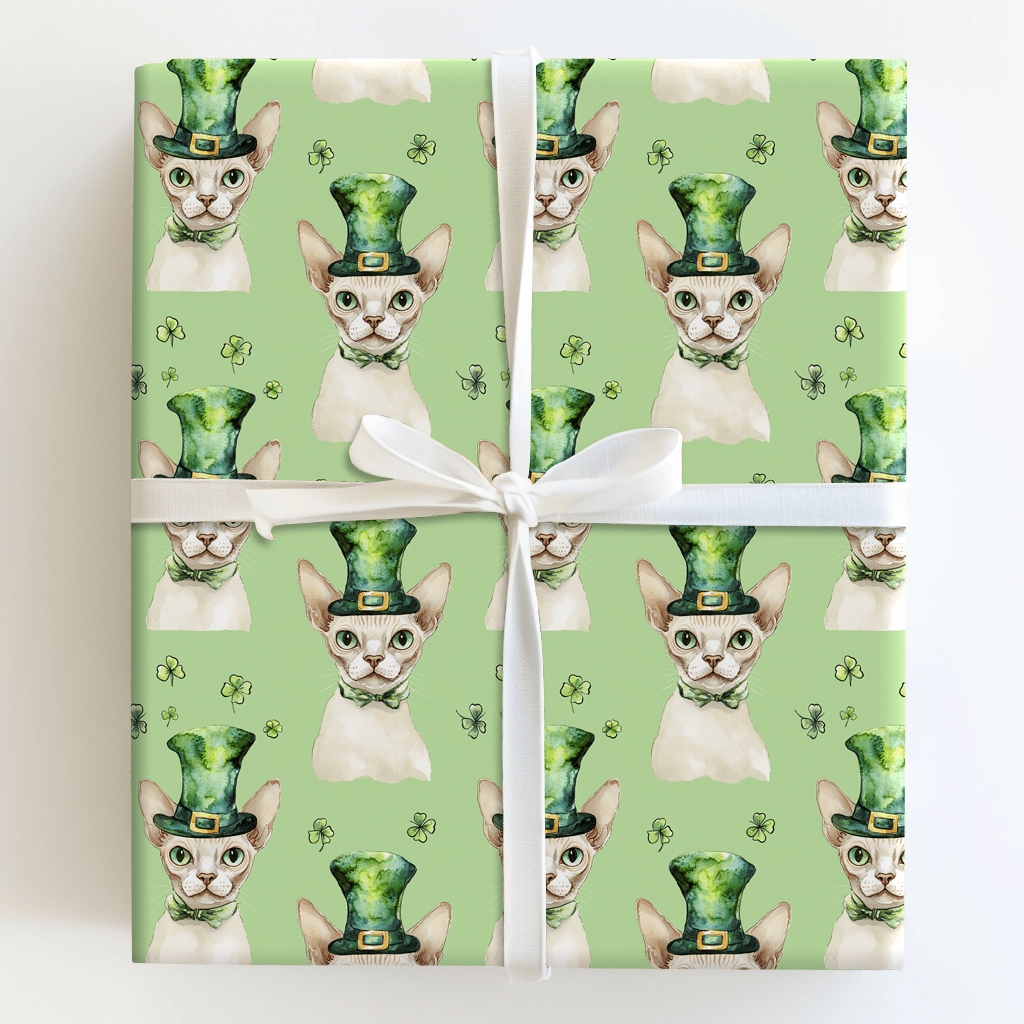 Leprechaun Cornish Rex - Wrapping Paper - Aspen & Arlo