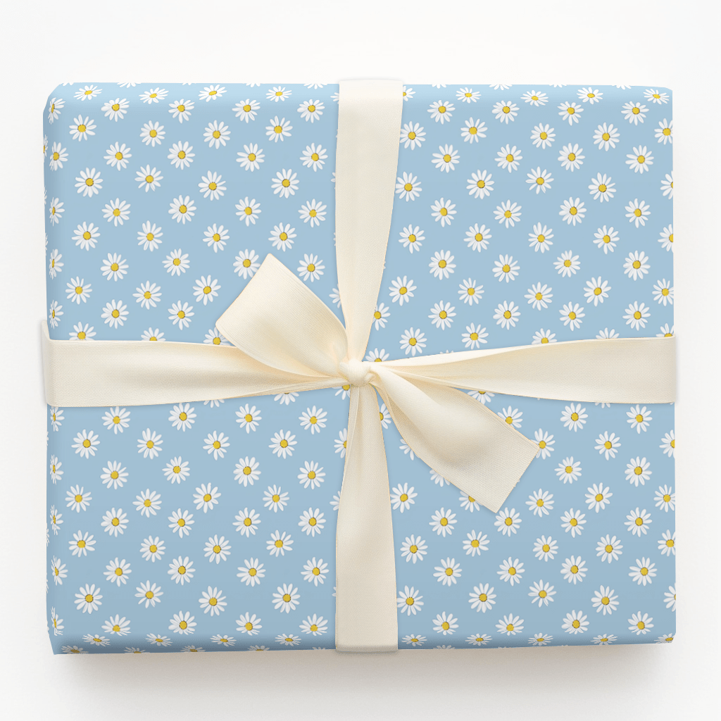 Flower Blues - Wrapping Paper - Aspen & Arlo